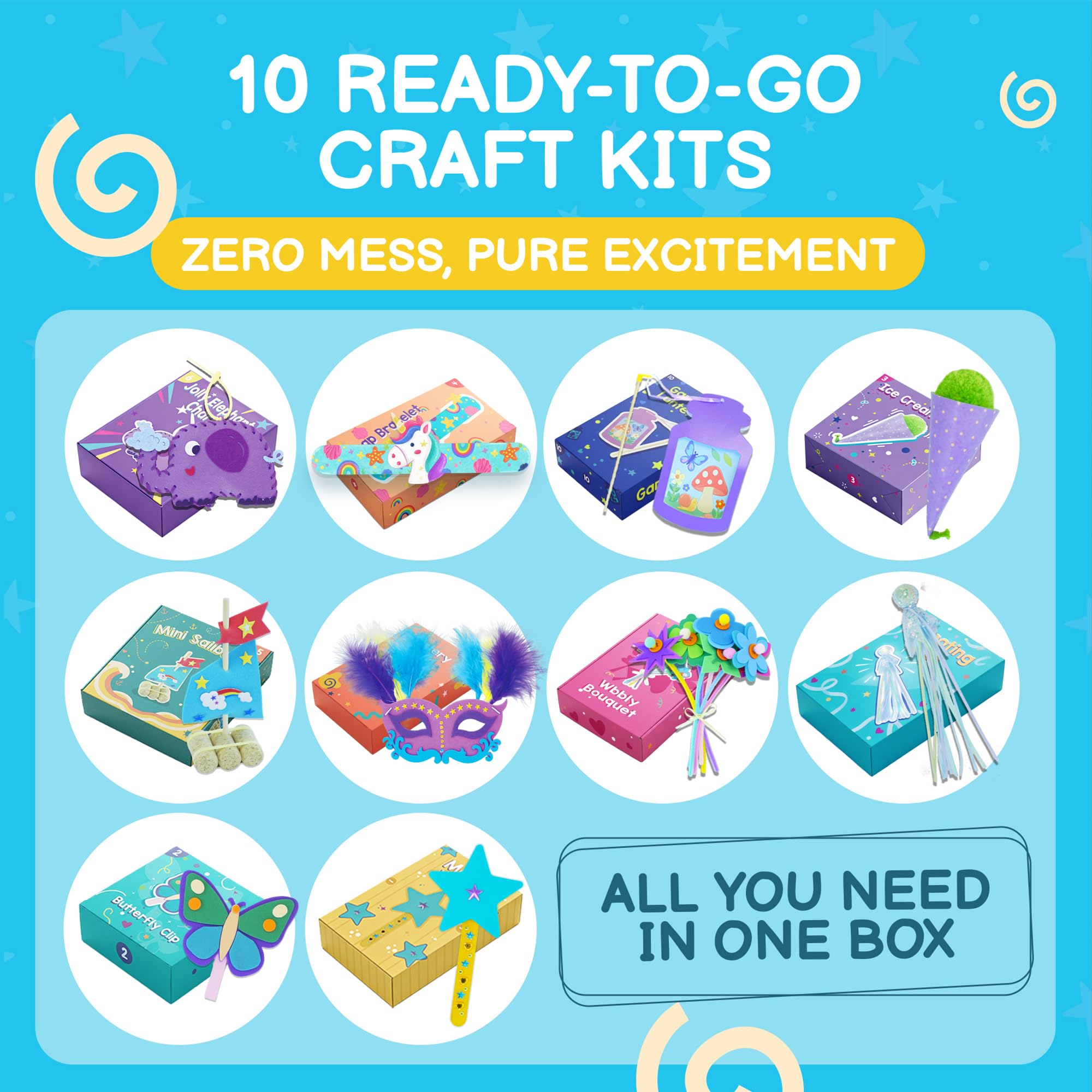 Amazon.com: QuTZ Crafts for Kids Ages 4-8, 10-in-1 Toddler Craft